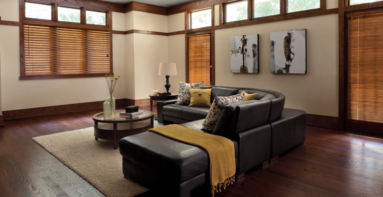 Las Vegas hardwood floor and blinds